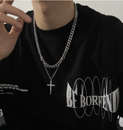 Vnox Mens Cross Necklaces Pi-Mart