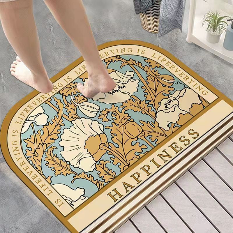 Diatom Mud Floor Mat Nordic Style Bathroom Non-slip Absorbent Pi-Mart