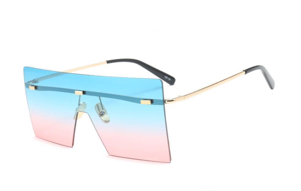Oversized Luxury Graduent Elegnat Woman and Lady Sunglasses In Retro Vintage Modern Style Sunglasses  Rimless Eyewear oculos de sol SUnglasses With UV400Protection - SJB-DIAMOND ELITES