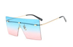 Oversized Luxury Graduent Elegnat Woman and Lady Sunglasses In Retro Vintage Modern Style Sunglasses  Rimless Eyewear oculos de sol SUnglasses With UV400Protection - SJB-DIAMOND ELITES