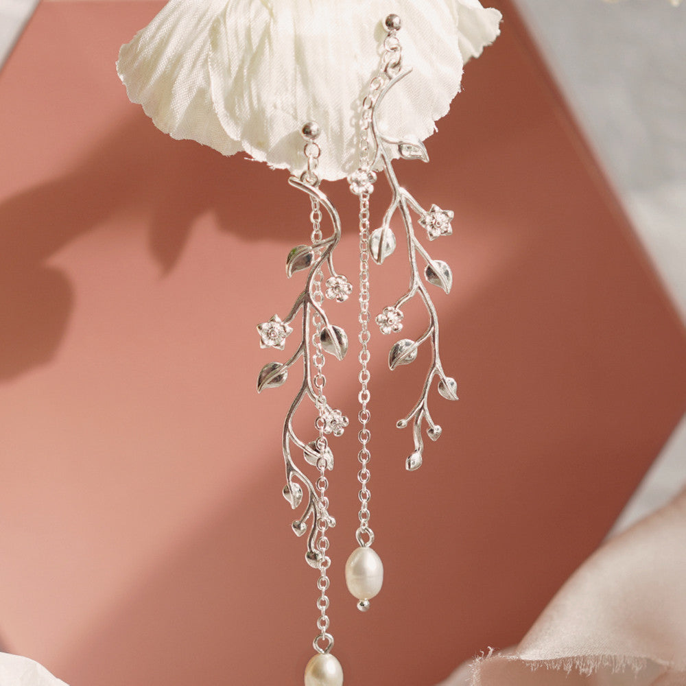 Fashion tassel sterling silver earrings Pi-Mart