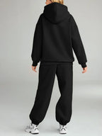 Full Size Kangaroo Pocket Hoodie and Joggers Set Plus Size