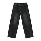 Panelled Straight Leg Jeans