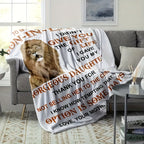 1pc Letter Flannel Blanket, To My Son-in-law Throw Blanket For All Season, Lion Pattern Warm Cozy Soft Blanket For Couch Bed Sofa Office Camping Lootquake LLC
