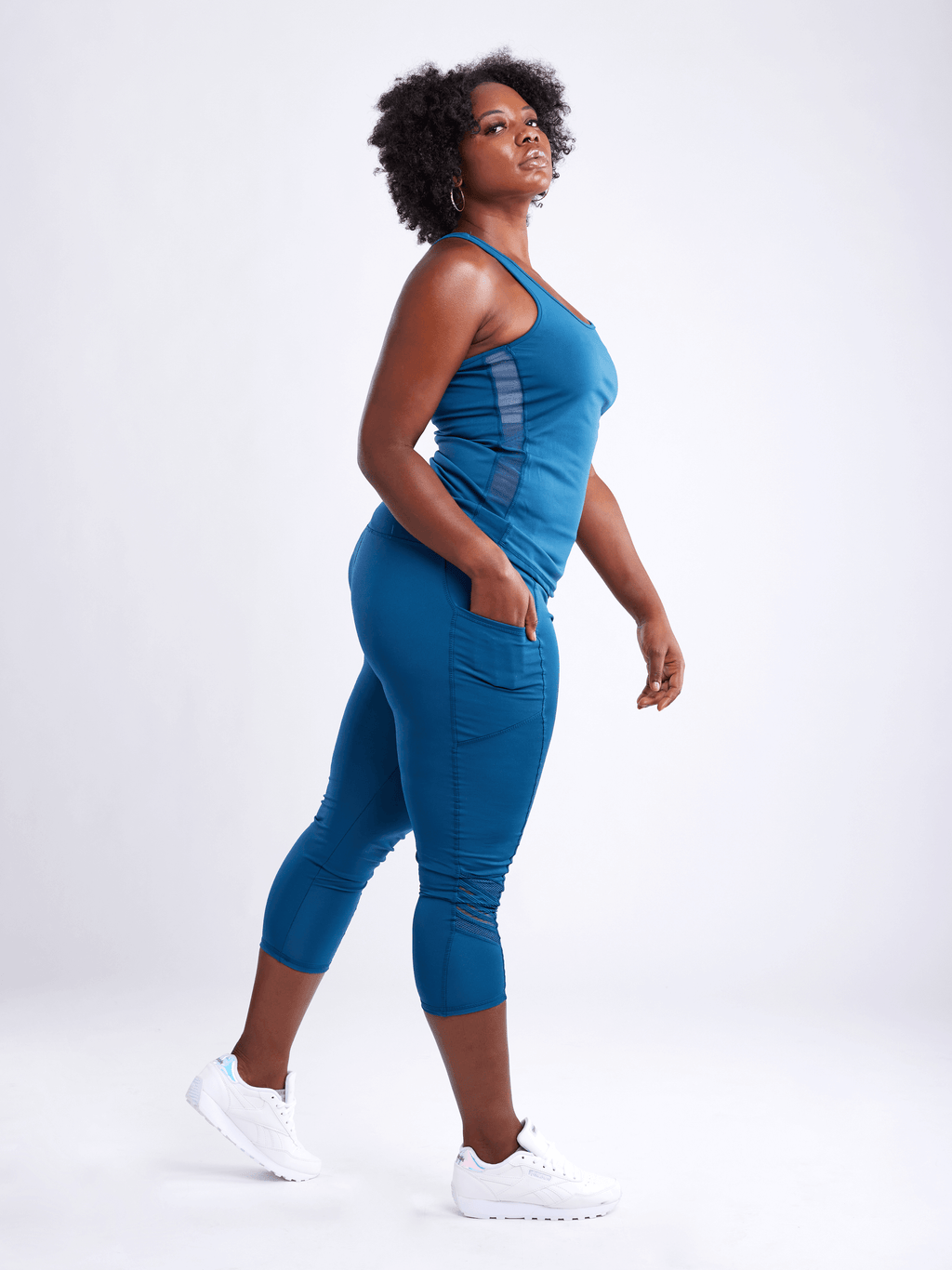 JupiterGear High-Waisted Pilates Leggings with Side Pockets & Mesh Pan - SJB-DIAMOND ELITES