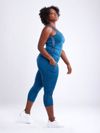 JupiterGear High-Waisted Pilates Leggings with Side Pockets & Mesh Pan - SJB-DIAMOND ELITES