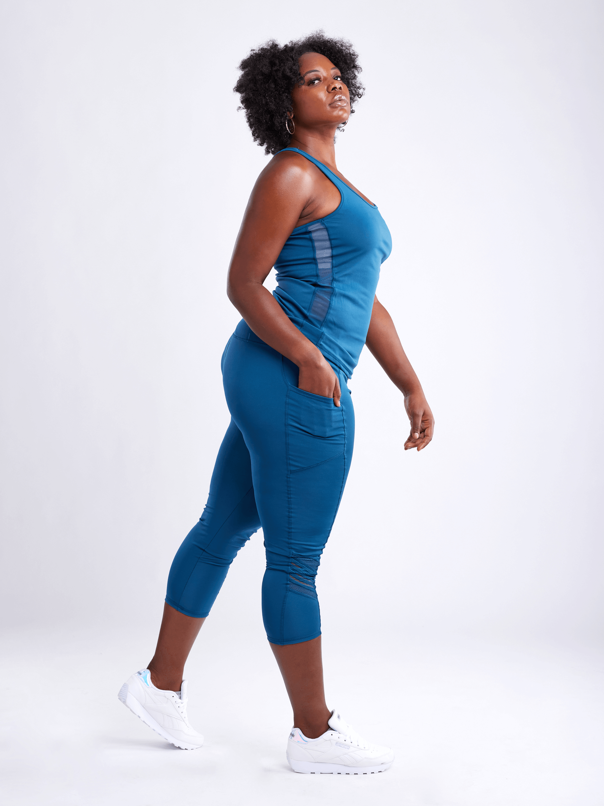 JupiterGear High-Waisted Pilates Leggings with Side Pockets & Mesh Pan - SJB-DIAMOND ELITES