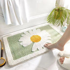Home Bathroom Small Flower Anti-skid Foot Pad Absorbent Floor Mat Pi-Mart