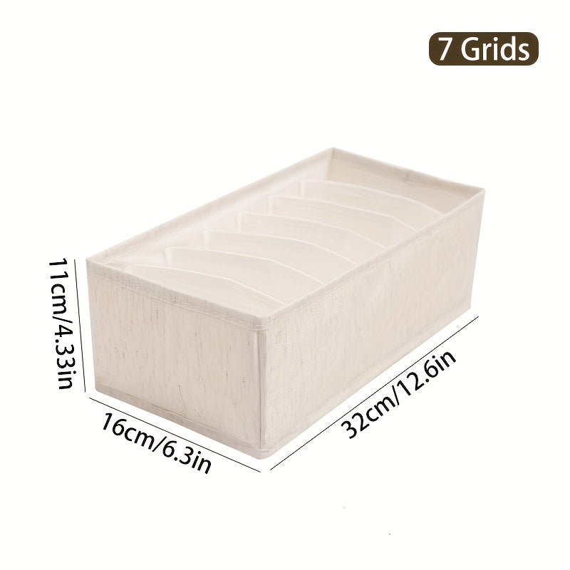 [Popular Choice] 1pc Beige Foldable Drawer Organizer with Rose Golden Handles - Stackable Fabric Storage Bin for Socks, Underwear, Bras, Ties & Accessories - Contemporary Closet Organization Solution, Closet Organizers And St Lootquake LLC