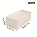[Popular Choice] 1pc Beige Foldable Drawer Organizer with Rose Golden Handles - Stackable Fabric Storage Bin for Socks, Underwear, Bras, Ties & Accessories - Contemporary Closet Organization Solution, Closet Organizers And St Lootquake LLC