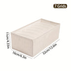 [Popular Choice] 1pc Beige Foldable Drawer Organizer with Rose Golden Handles - Stackable Fabric Storage Bin for Socks, Underwear, Bras, Ties & Accessories - Contemporary Closet Organization Solution, Closet Organizers And St Lootquake LLC