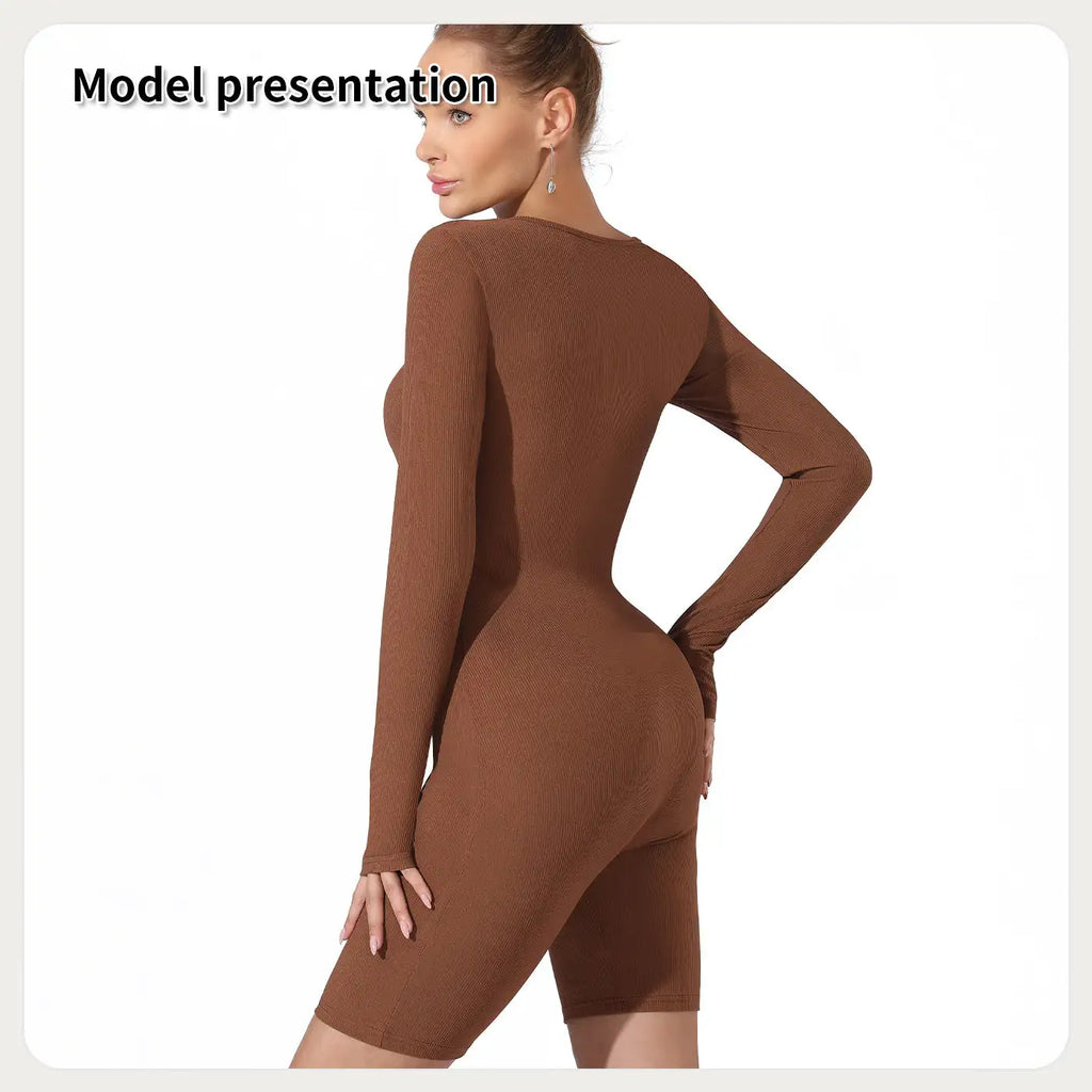 Women's Fashion Simple Solid Color Bodysuit - SJB-DIAMOND ELITES
