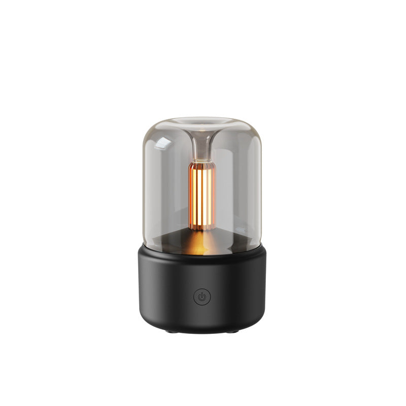 Atmosphere Light Humidifier Candlelight Aroma Diffuser Portable 120ml Electric USB Air Humidifier Cool Mist Maker Fogger 8-12 Hours With LED Night Light Pi-Mart