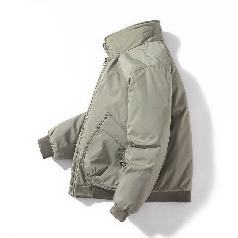 Men's Bomber Jacket Thickened Baseball Cotton Coat Pi-Mart