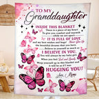 Soft Cozy Flannel Blanket - Butterfly Printed - A Perfect Holiday Gift for Granddaughter From Grandma!