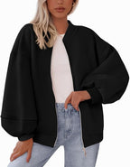 Zip Sweatshirt Jacket Casual Long Sleeve Pilot Coat Pi-Mart