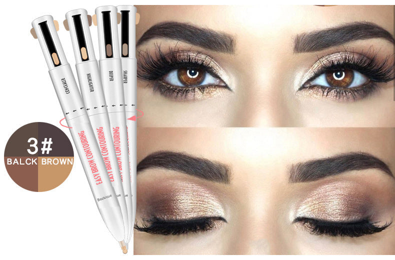 Eyebrow Shaping Set 3 In 1 Foldable Adjustable Eyebrow Stencil For Perfect Brows Shapes Makeup Pi-Mart