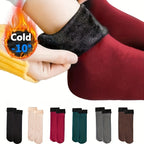 4 Pairs Snow Socks With Plush Lined, Thickened Warm Floor Socks, Winter Cold Cold Warm Socks Lootquake LLC