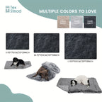 1pc Long Plush Dog Blanket, Soft Dog Throw Blanket, Reversible Dog Calming Bed Mat Sofa Cover Lootquake LLC