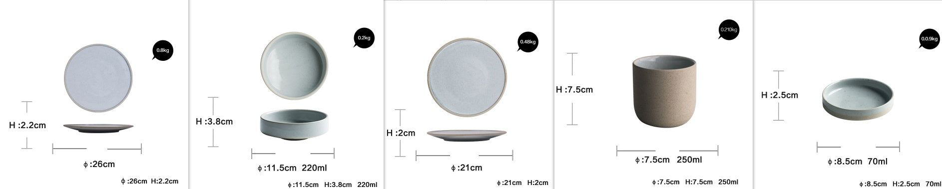 Household Dinner Plate, Flat Plate, Bowl And Plate Set Pi-Mart