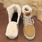 Men's Print Boots Autumn And Winter High-top British Style Comfy Breathable Casual Flat Shoes Outdoor Walking Running Boots Pi-Mart