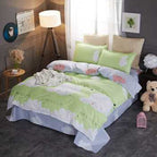 New Quilt Cover Simple Bed Sheet Cartoon Supplies Four-piece Set Pi-Mart