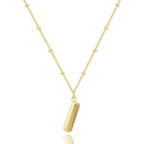 Pychee Bubble Letter Necklace 14K Gold Plated Balloon Initial Necklaces Dainty Gold Initial Charm Pendant Necklace Jewelry Gift For Women