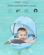 Baby Swimming Float With Sunshade For Infant Non-Inflatable Pool Pi-Mart