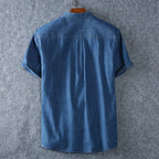 Plus Size Denim Shirt Men Pi-Mart