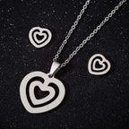 Stainless Steel Love Heart Necklaces For Women