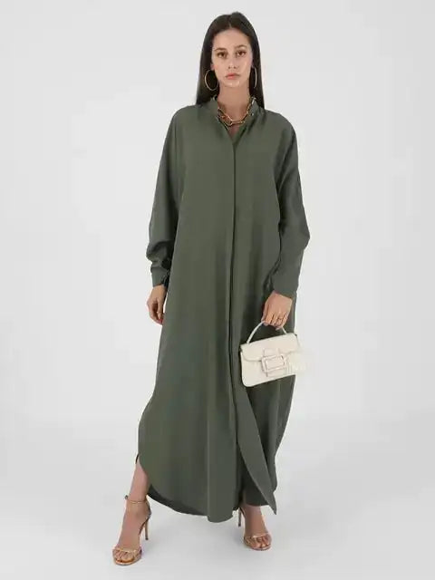 Fashion Single Breasted Muslim Dresses Lootquake LLC