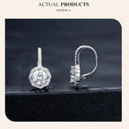 1.0ct Moissanite Hoop Earrings For Women Sterling Silver 925 Sparkling Engagement Wedding Gift BandsCo Straps