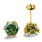 1-2 Carat D Color Moissanite Earrings 925 Sterling Silver Studs For Women BandsCo Straps