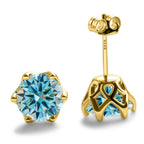 1-2 Carat D Color Moissanite Earrings 925 Sterling Silver Studs For Women BandsCo Straps