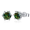 1-2 Carat D Color Moissanite Stud Earrings 925 Sterling Silver Wedding BandsCo Straps