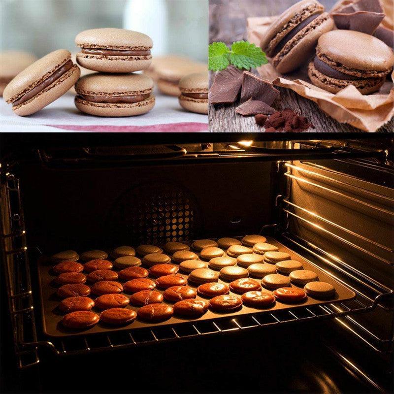 1-2pc/set Large Macaroon Kit Silicone Mat Non-Stick Baking Mold Set 48 Capacity Pot Cake Decorating Supplies Macaron Silicone Mat Non-Stick Silicone Macaron Reusable Baking Mold Set Stevvex