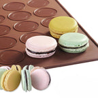 1-2pc/set Large Macaroon Kit Silicone Mat Non-Stick Baking Mold Set 48 Capacity Pot Cake Decorating Supplies Macaron Silicone Mat Non-Stick Silicone Macaron Reusable Baking Mold Set Stevvex