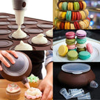1-2pc/set Large Macaroon Kit Silicone Mat Non-Stick Baking Mold Set 48 Capacity Pot Cake Decorating Supplies Macaron Silicone Mat Non-Stick Silicone Macaron Reusable Baking Mold Set Stevvex
