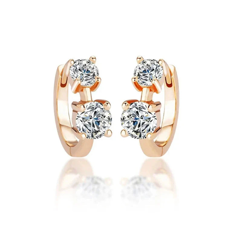 1.30ct D Moissanite Hoop Stud Earrings 925 Sterling Silver Mini Hoops Women BandsCo Straps