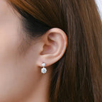 1.30ct D Moissanite Hoop Stud Earrings 925 Sterling Silver Mini Hoops Women BandsCo Straps