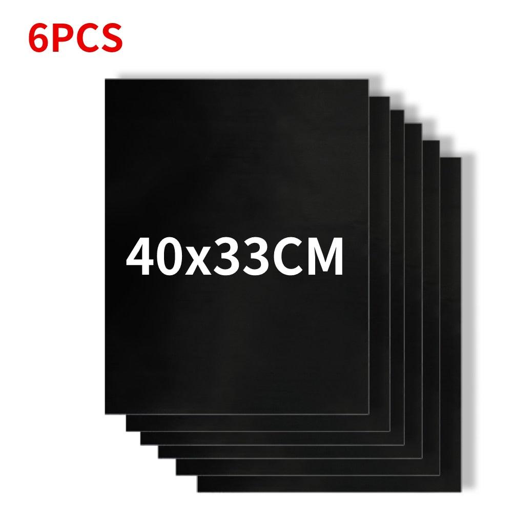 1-6pcs BBQ Grill Mat Non-stick Mat Heat Resistant Grill Mat Outdoor Baking Reusable Barbecue Party Mat 40x50cm Grill Accessories Barbecue Grill Mat Reusable Baking Mat BBQ Sheet Non-Stick for Electric Gas and Charcoal Barbecue Accessories Stevvex