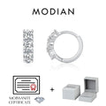1.8ct High Clarity Moissanite Geometric Hoop Earrings 925 Sterling Silver BandsCo Straps