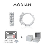 1.8ct High Clarity Moissanite Geometric Hoop Earrings 925 Sterling Silver BandsCo Straps