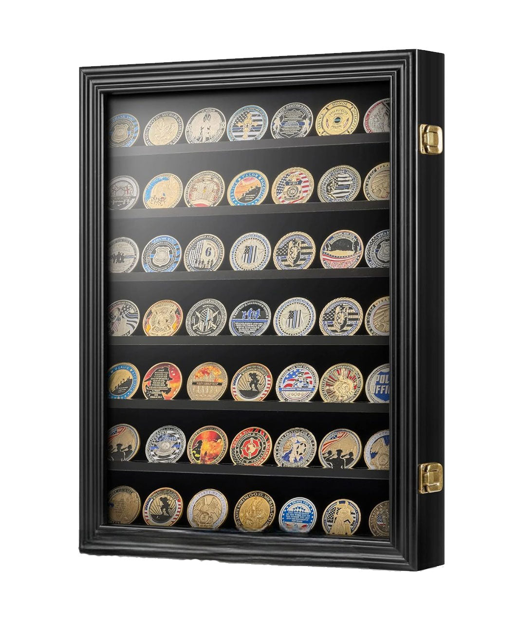 Wall Coin Display, Challenge coin wall display. The Military Gift Store