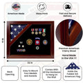 Shadow box for 3x5 flag, Wood  finish, Capitol Shadow box The Military Gift Store