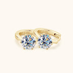 1 Carat Moissanite Stud Earrings 925 Sterling Silver Six-Prong Wedding Gift BandsCo Straps