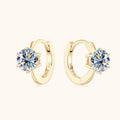 1 Carat Moissanite Stud Earrings 925 Sterling Silver Six-Prong Wedding Gift BandsCo Straps