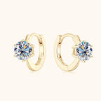 1 Carat Moissanite Stud Earrings 925 Sterling Silver Six-Prong Wedding Gift BandsCo Straps