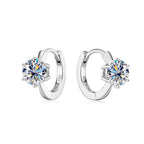 1 Carat Moissanite Stud Earrings 925 Sterling Silver Six-Prong Wedding Gift BandsCo Straps