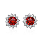 1 Ct D Color Moissanite Earrings 925 Sterling Silver Sunflower Studs For Women Wedding BandsCo Straps